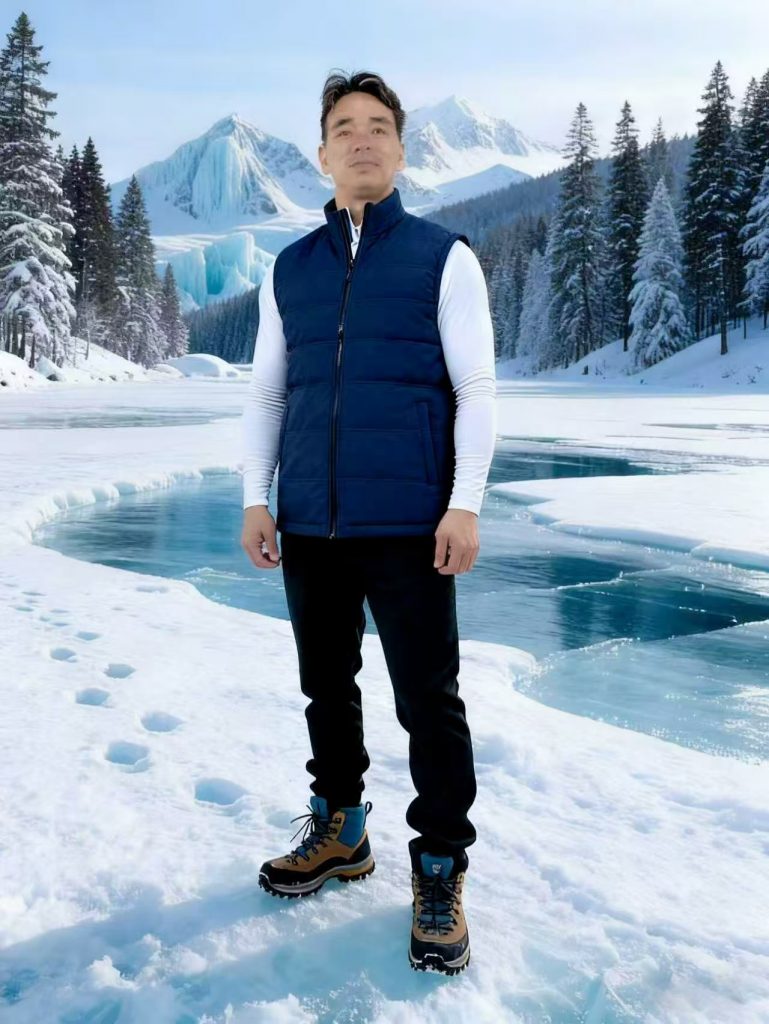 blue lithium battery heating thin vest