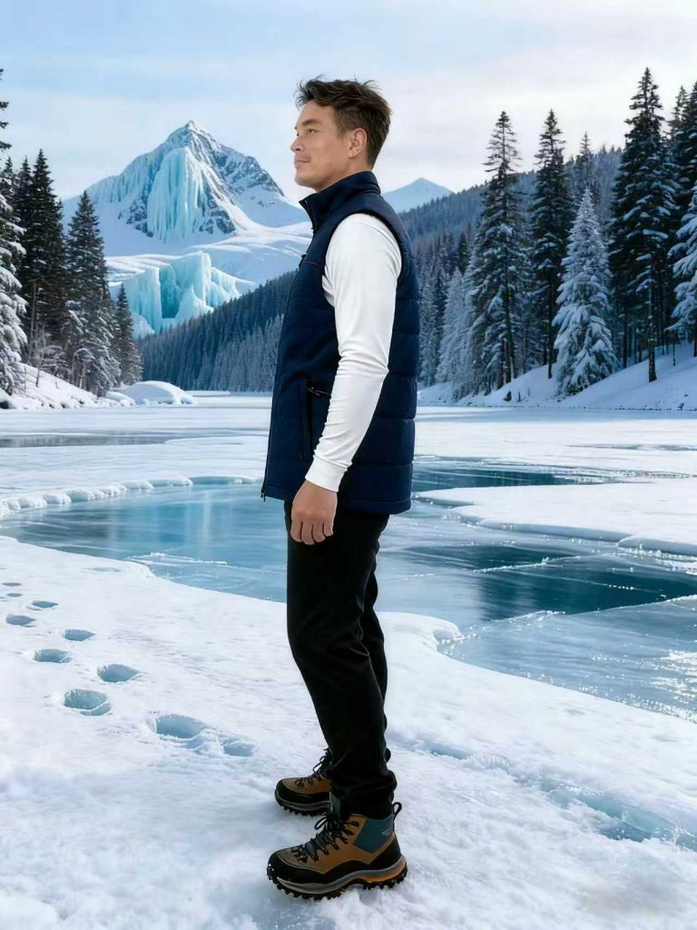 blue lithium battery heating thin vest