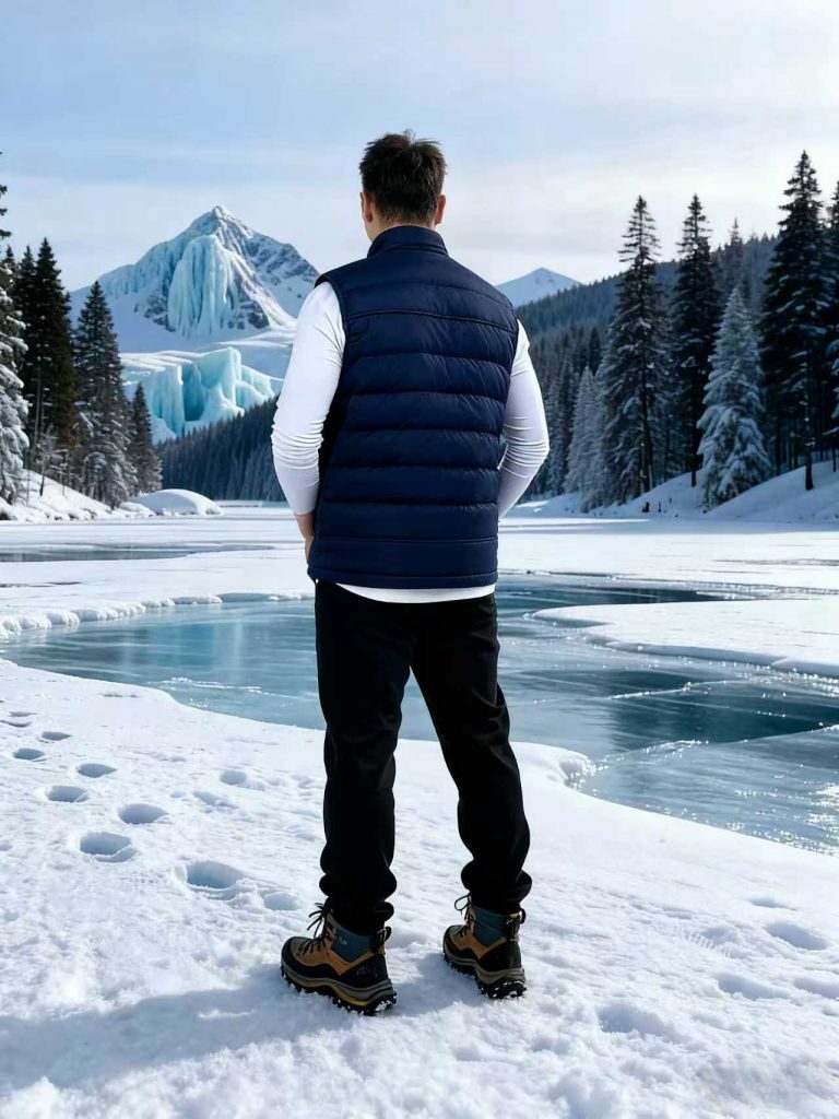 blue lithium battery heating thin vest